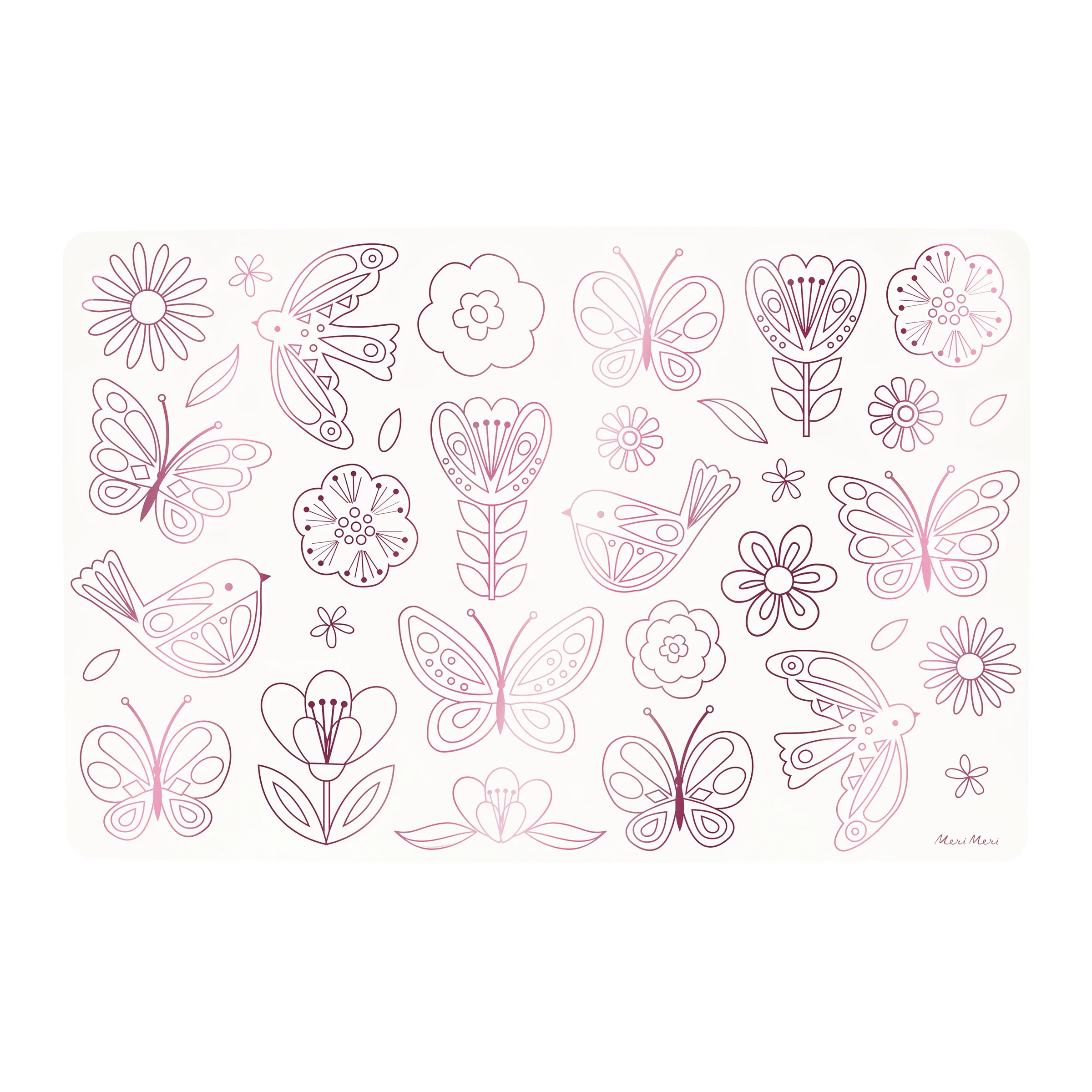Butterflies & Flowers Colouring Placemats (x 8) - Image 5