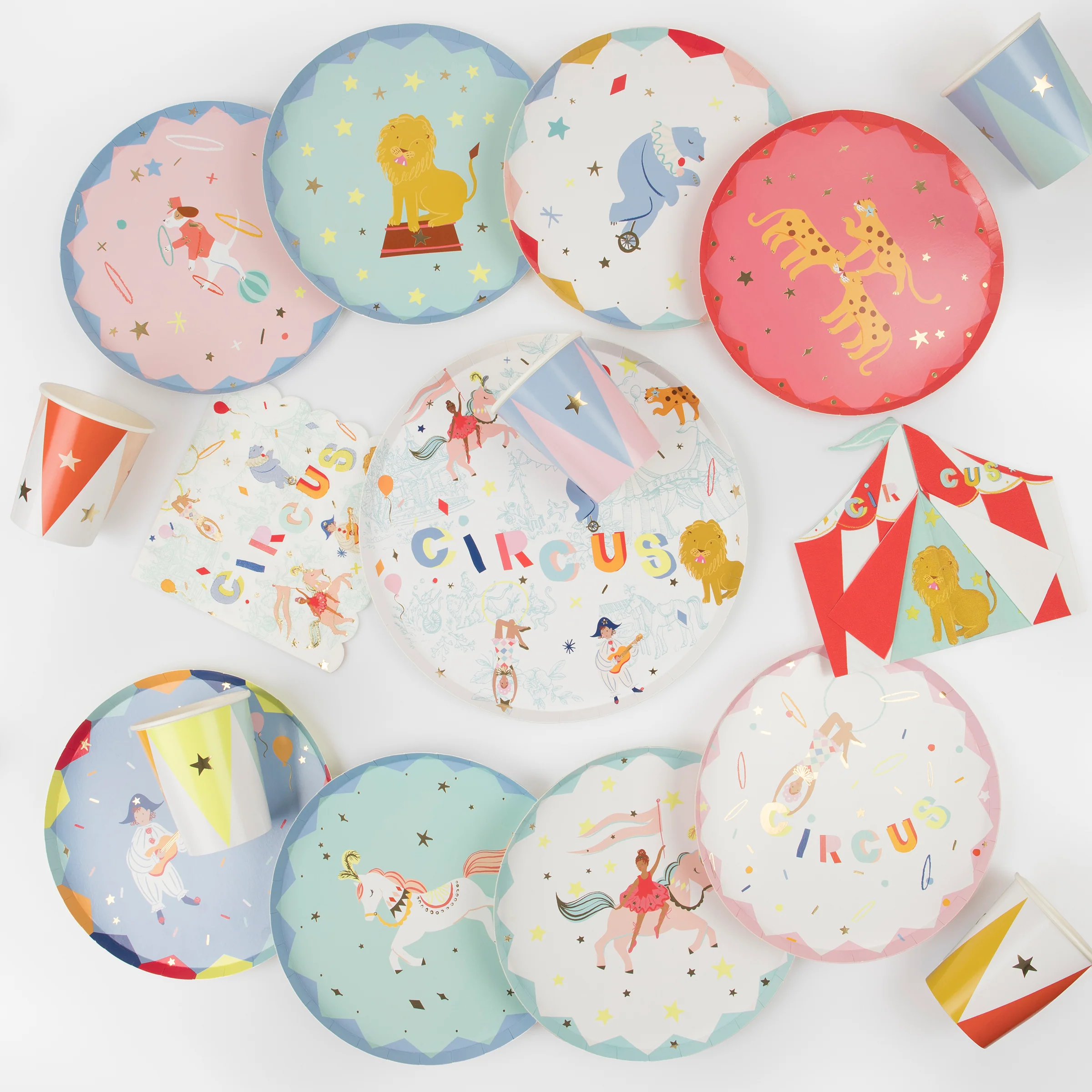 Circus Shaped Big Top Napkins (x 16) - Image 3