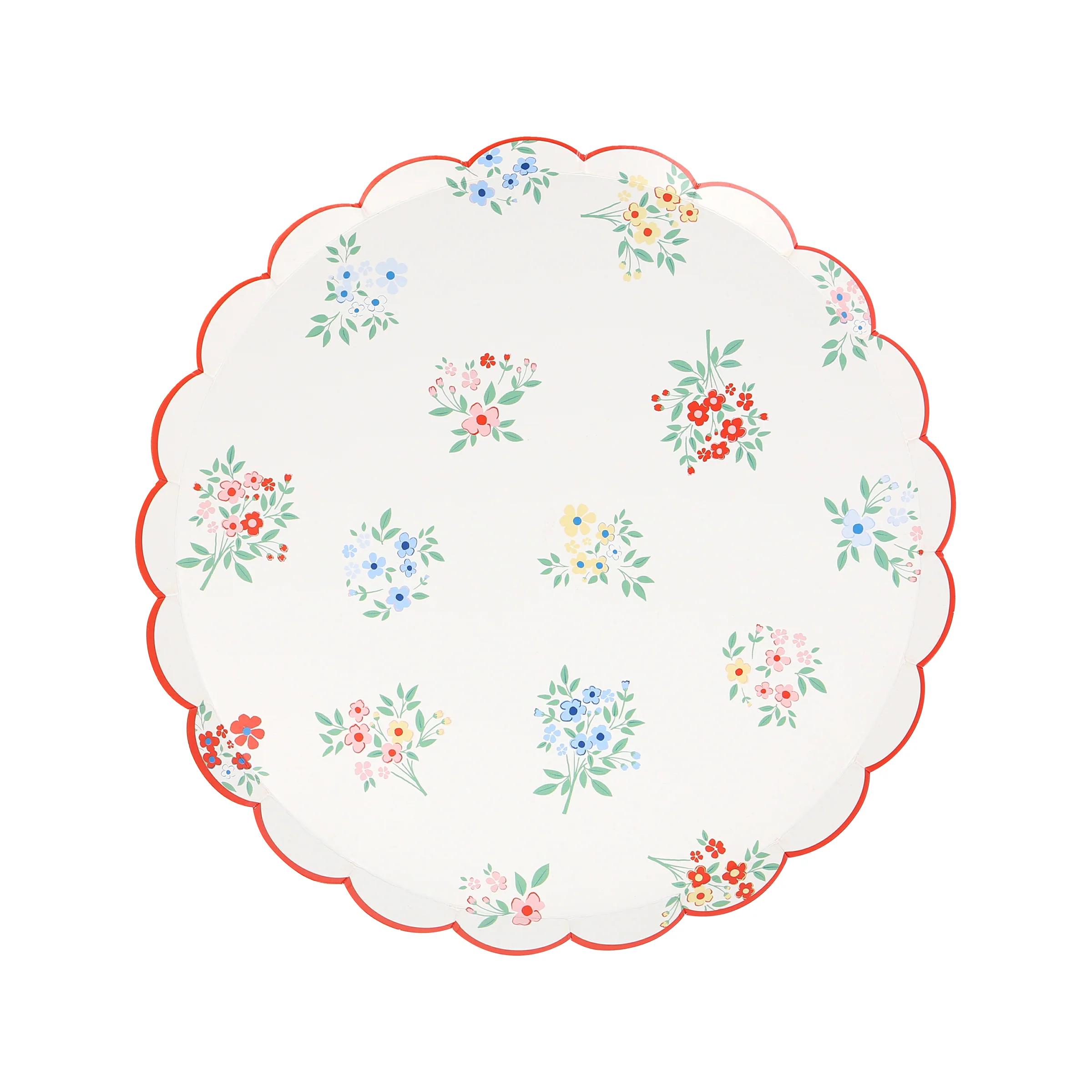 Ditsy Posy Scalloped Side Plates (x 8) - Image 4