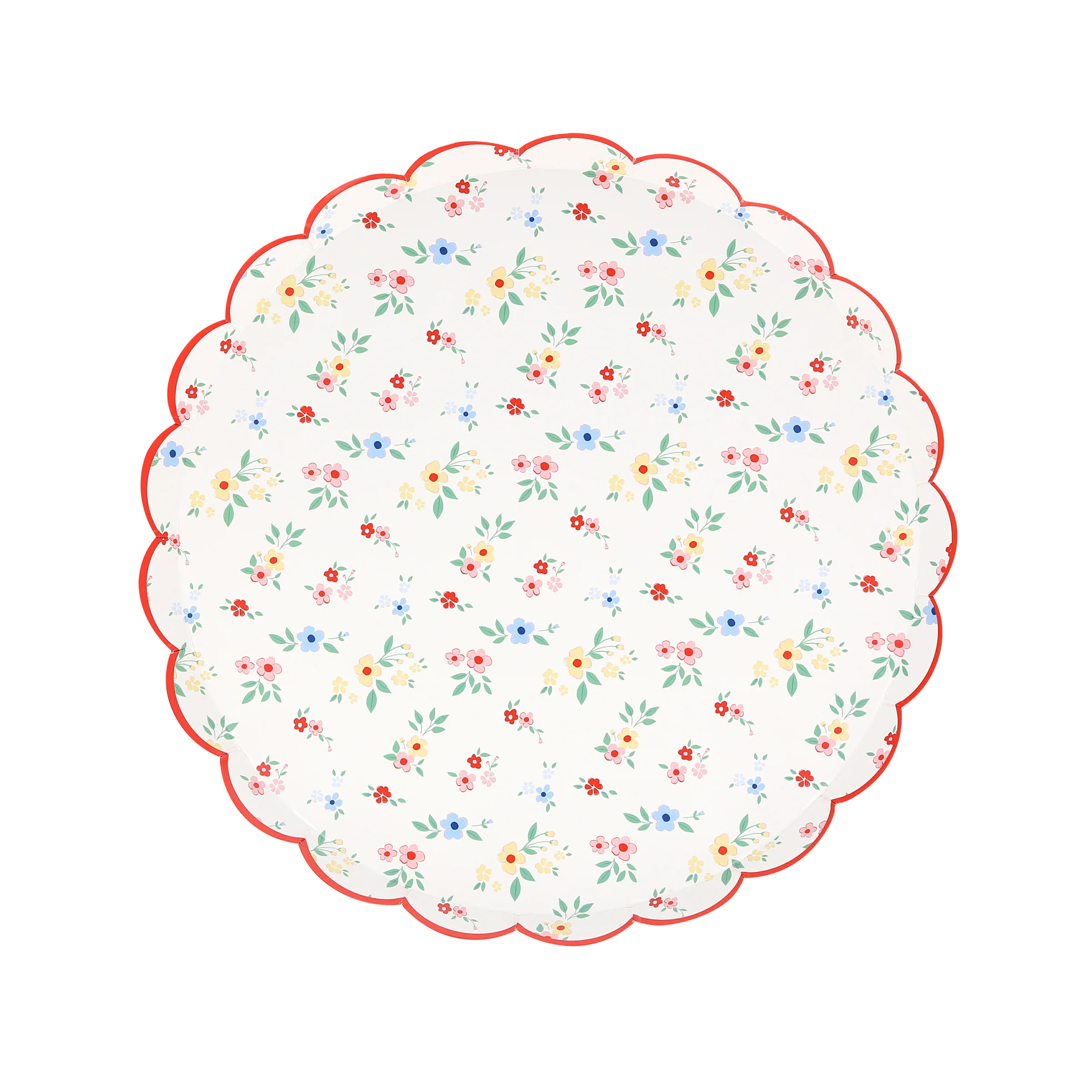 Ditsy Posy Scalloped Side Plates (x 8) - Image 5