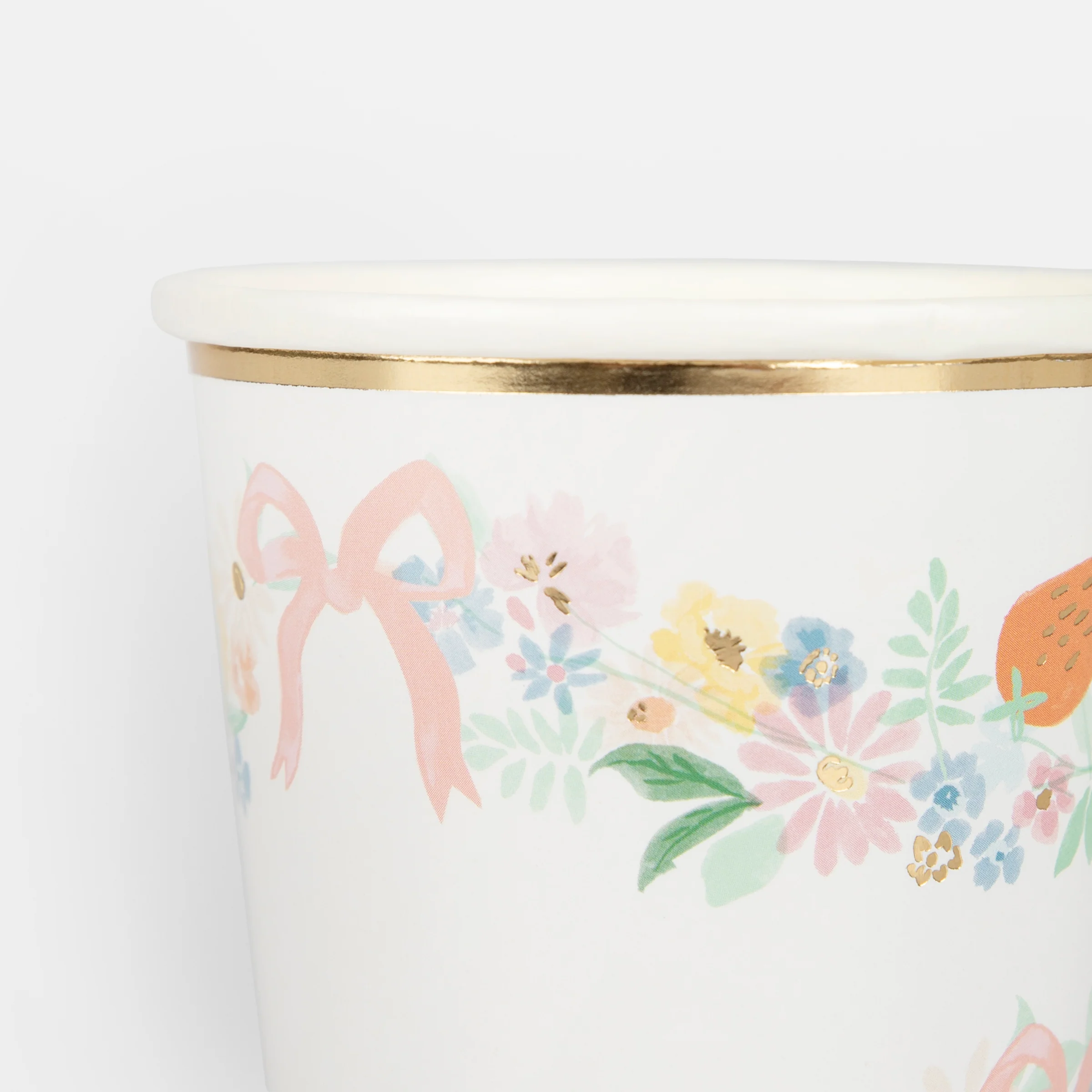 Elegant Floral Cups (x 8) - Image 3