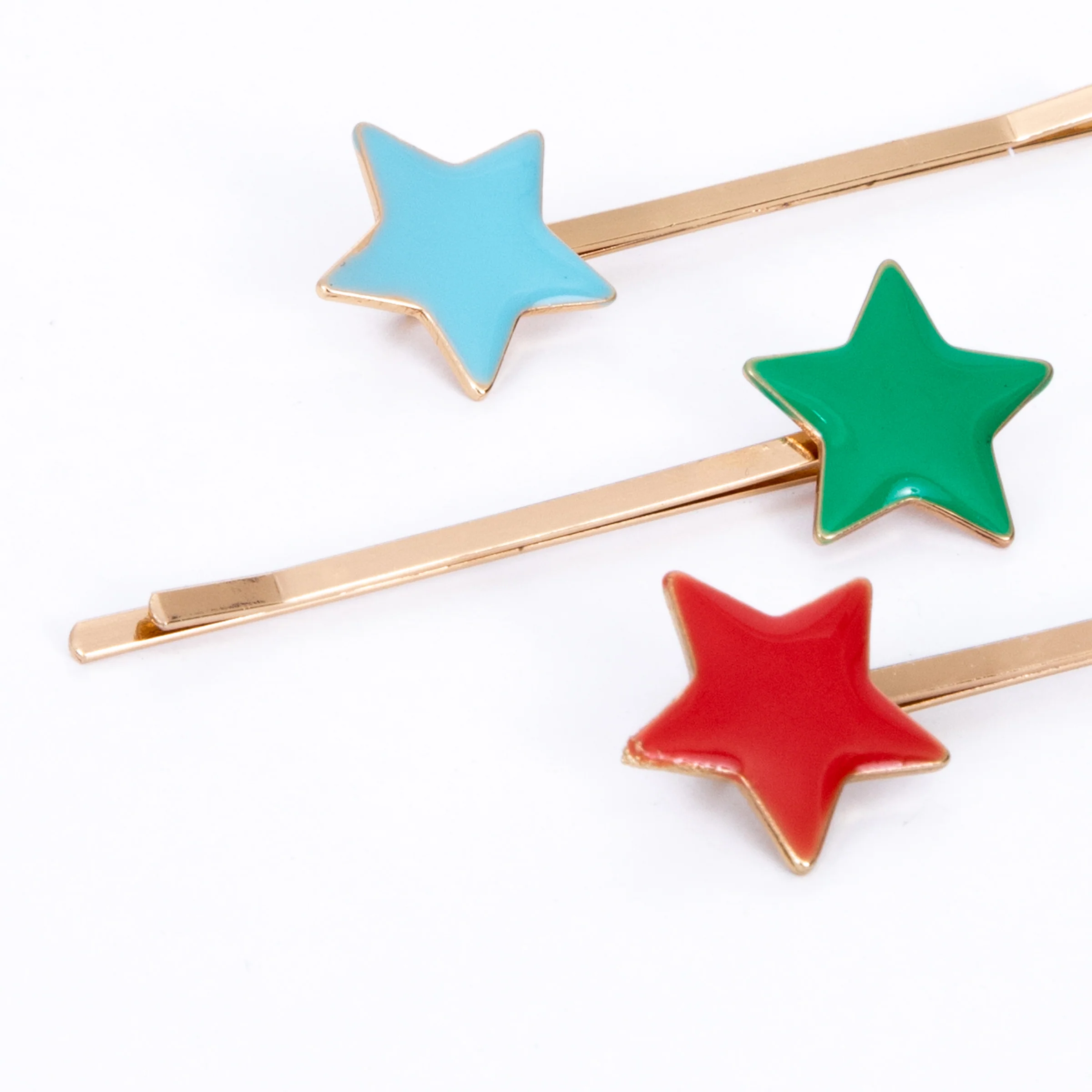 Enamel Star Hair Slides (x 6) - Image 3