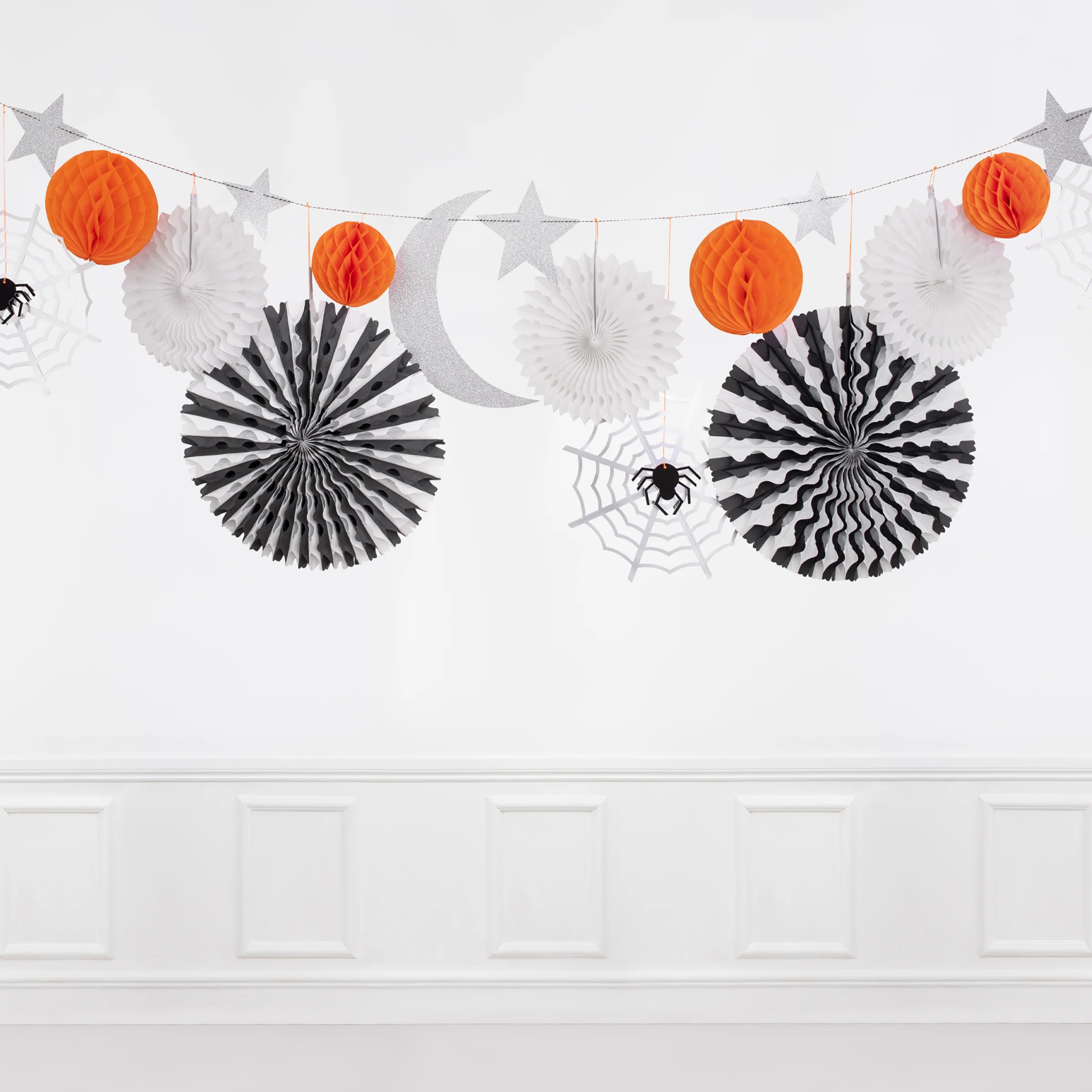 Halloween Honeycomb Shapes Garland - Image 5