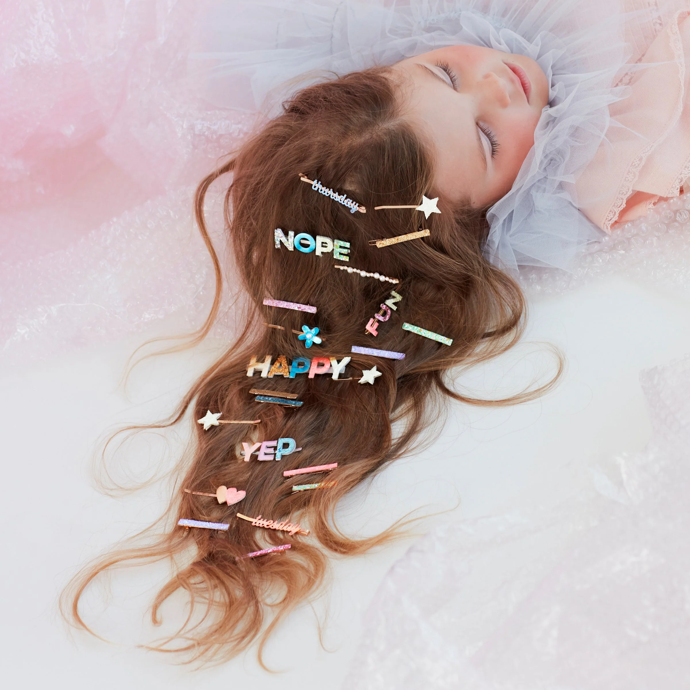 Happy Glitter Hair Clip - Image 5