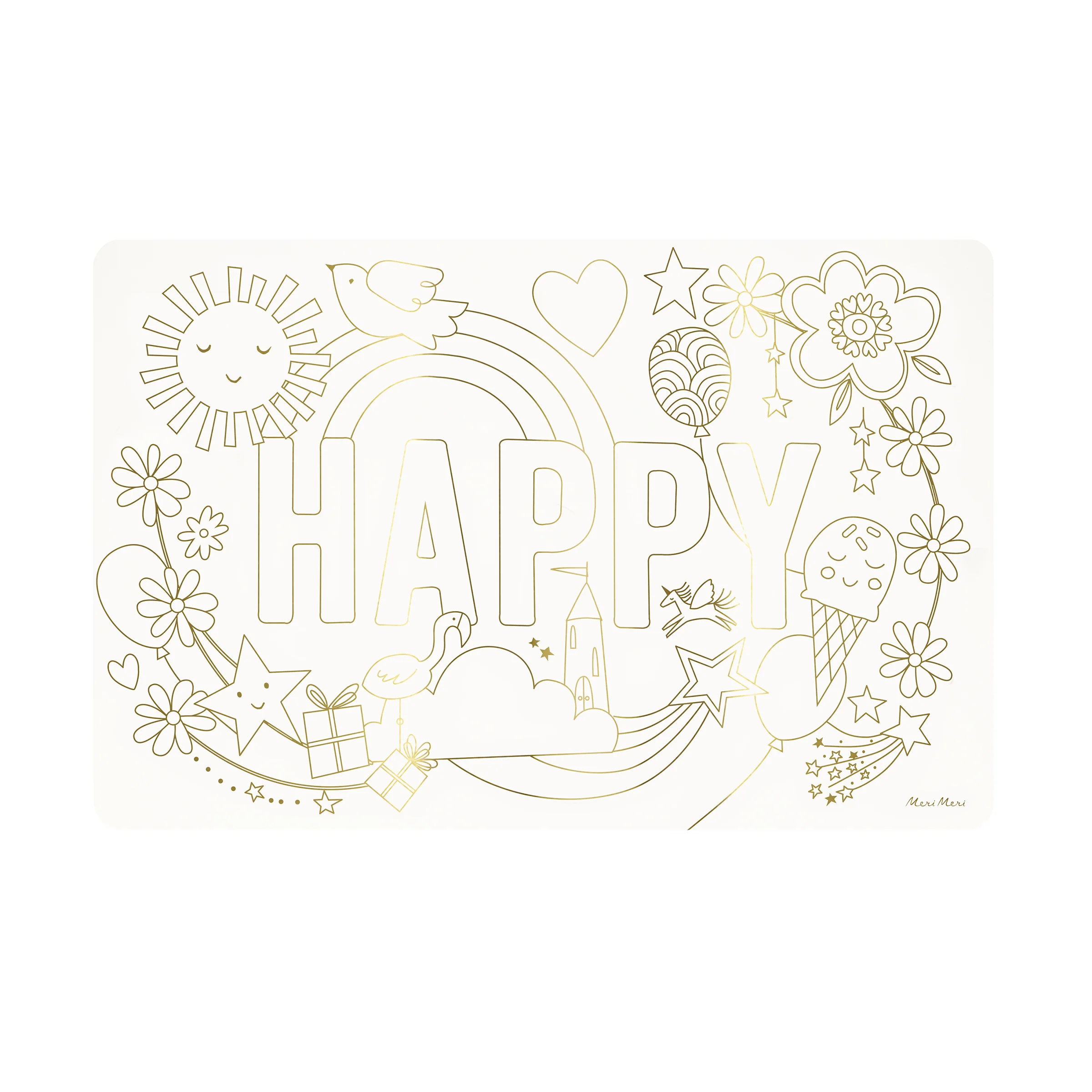 Happy Icons Colouring Placemats (x 8) - Image 5