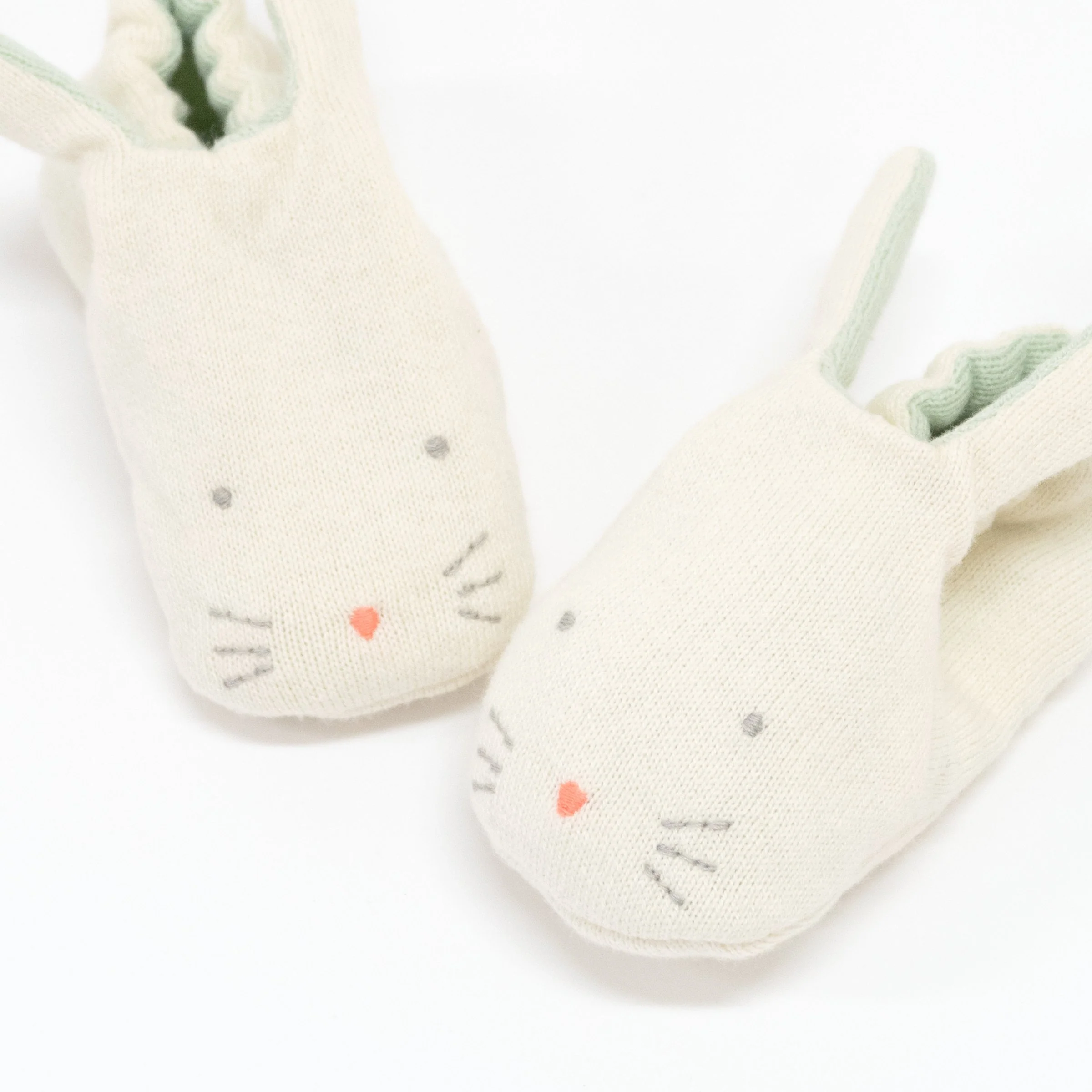 Mint Bunny Bonnet & Booties Set - Image 3