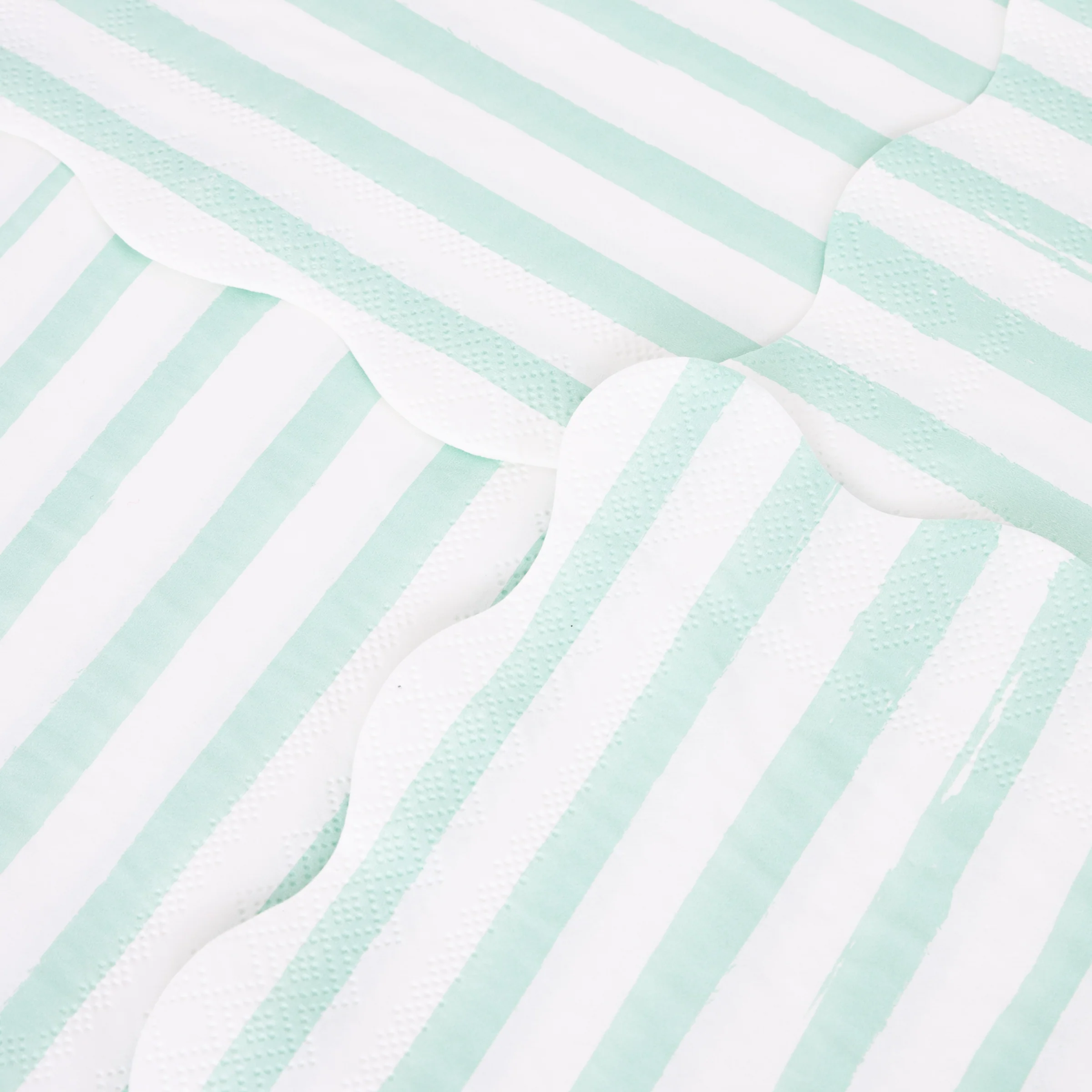 Mint Stripe Large Napkins (x 16) - Image 3