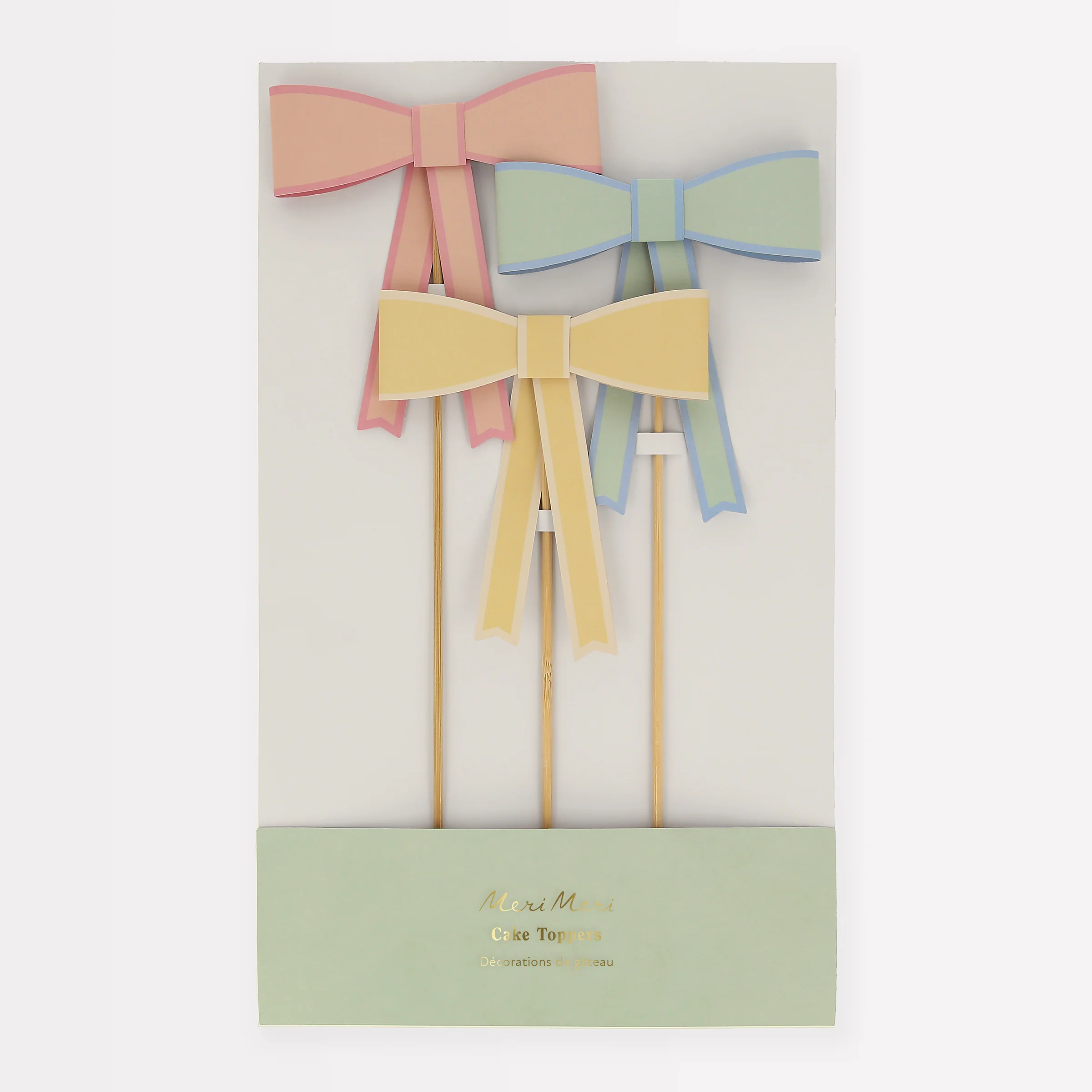 Pastel Bow Cake Toppers (x 3) - Image 4