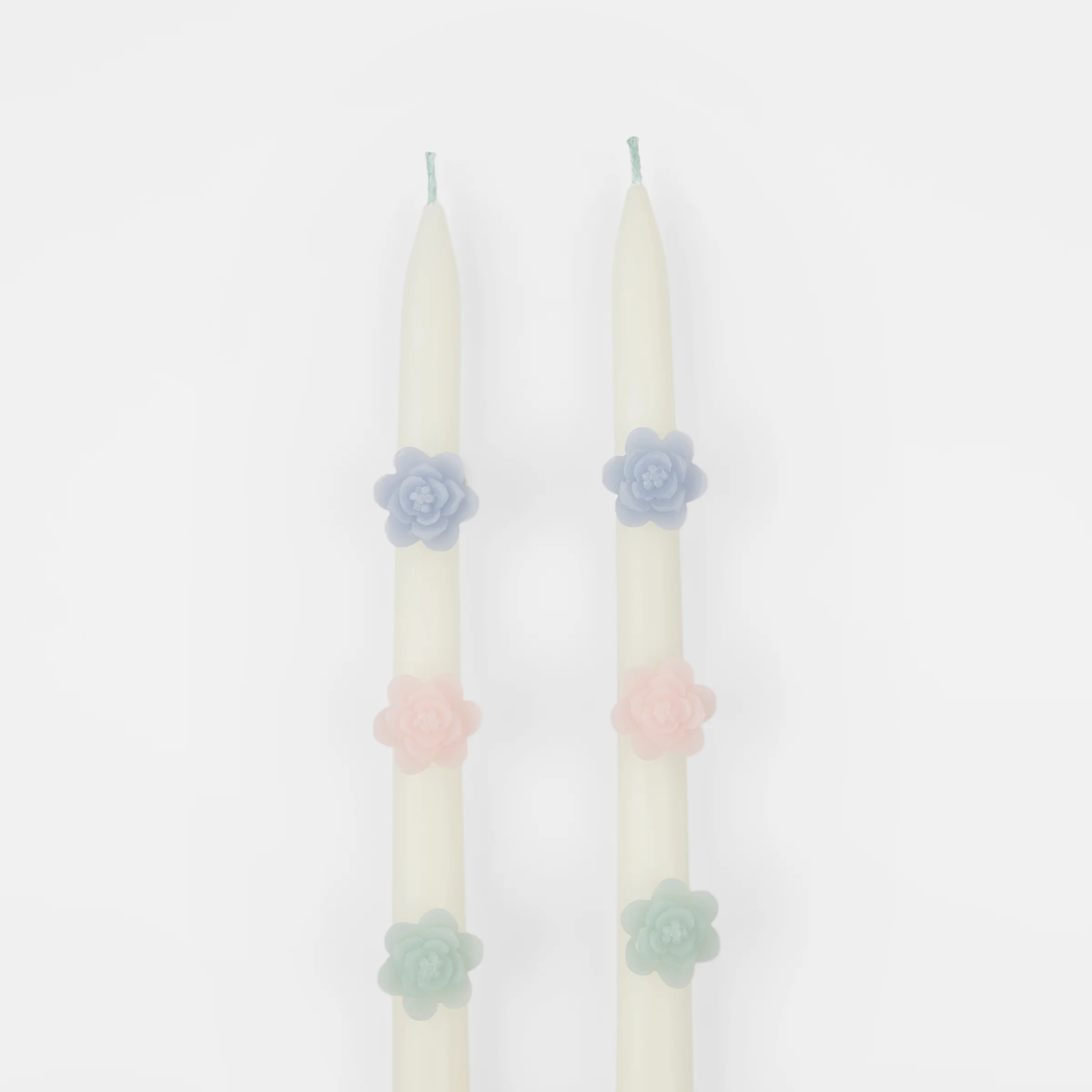 Pastel Flower Taper Candles (x 2) - Image 3