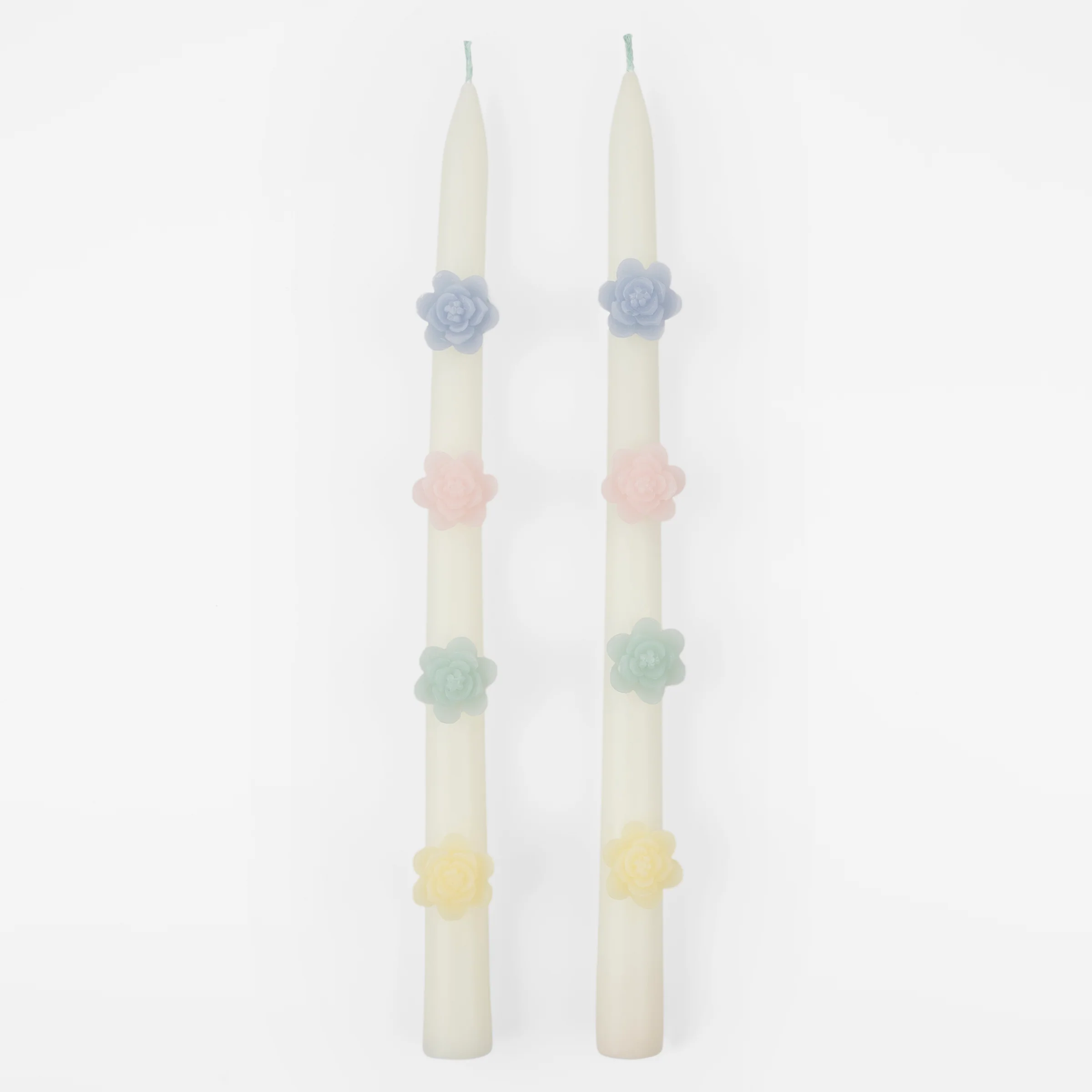 Pastel Flower Taper Candles (x 2) - Image 4