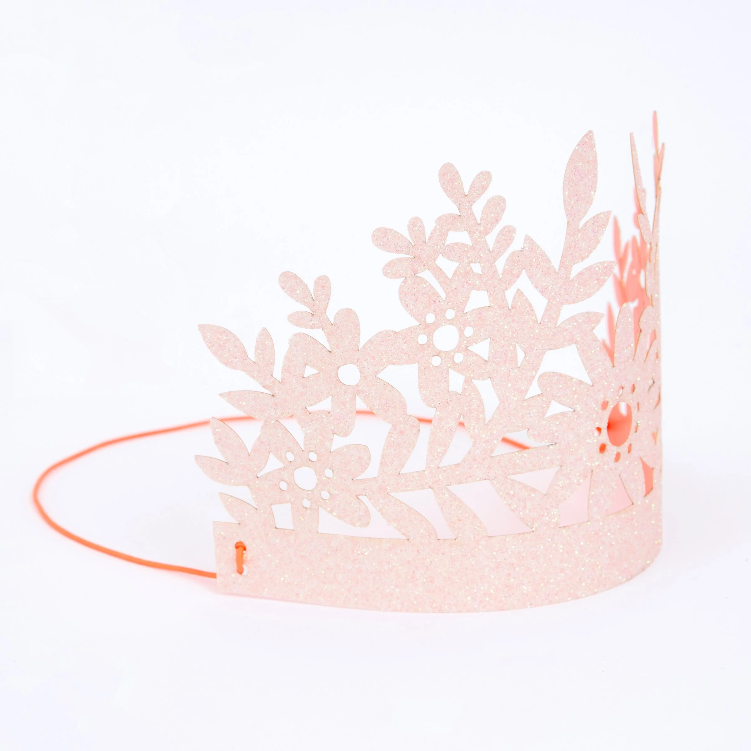 Pink Glitter Party Crowns (x 8) - Image 6