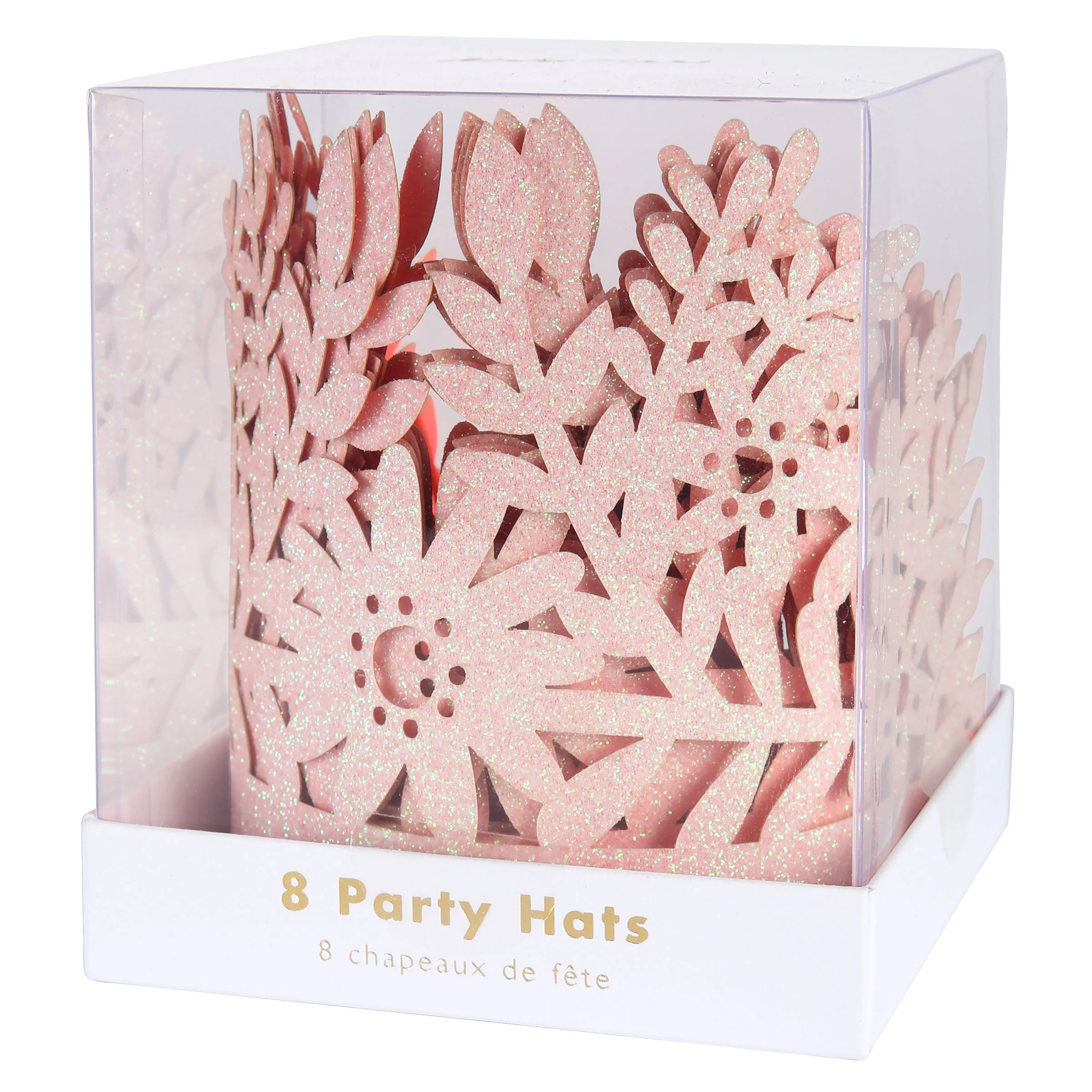 Pink Glitter Party Crowns (x 8) - Image 7