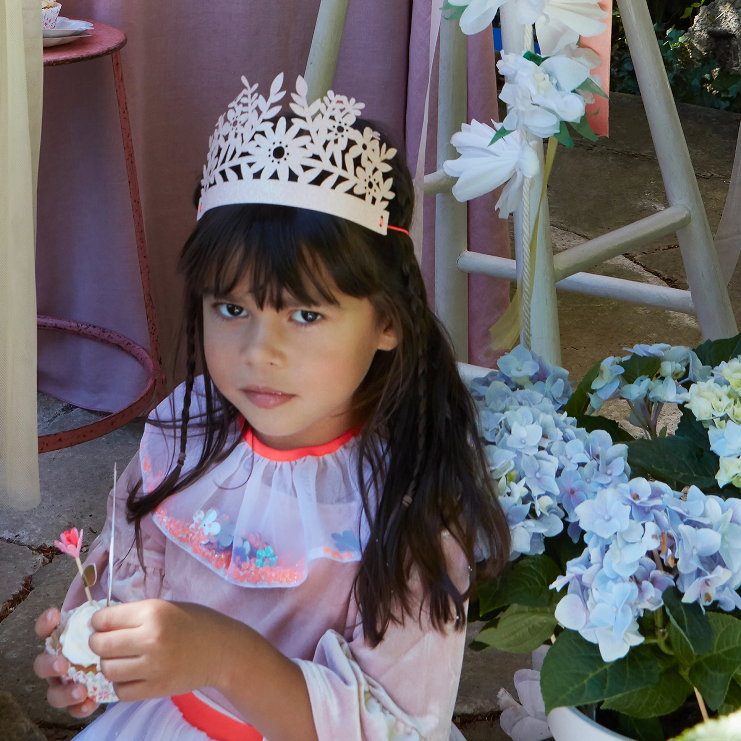 Pink Glitter Party Crowns (x 8) - Image 8