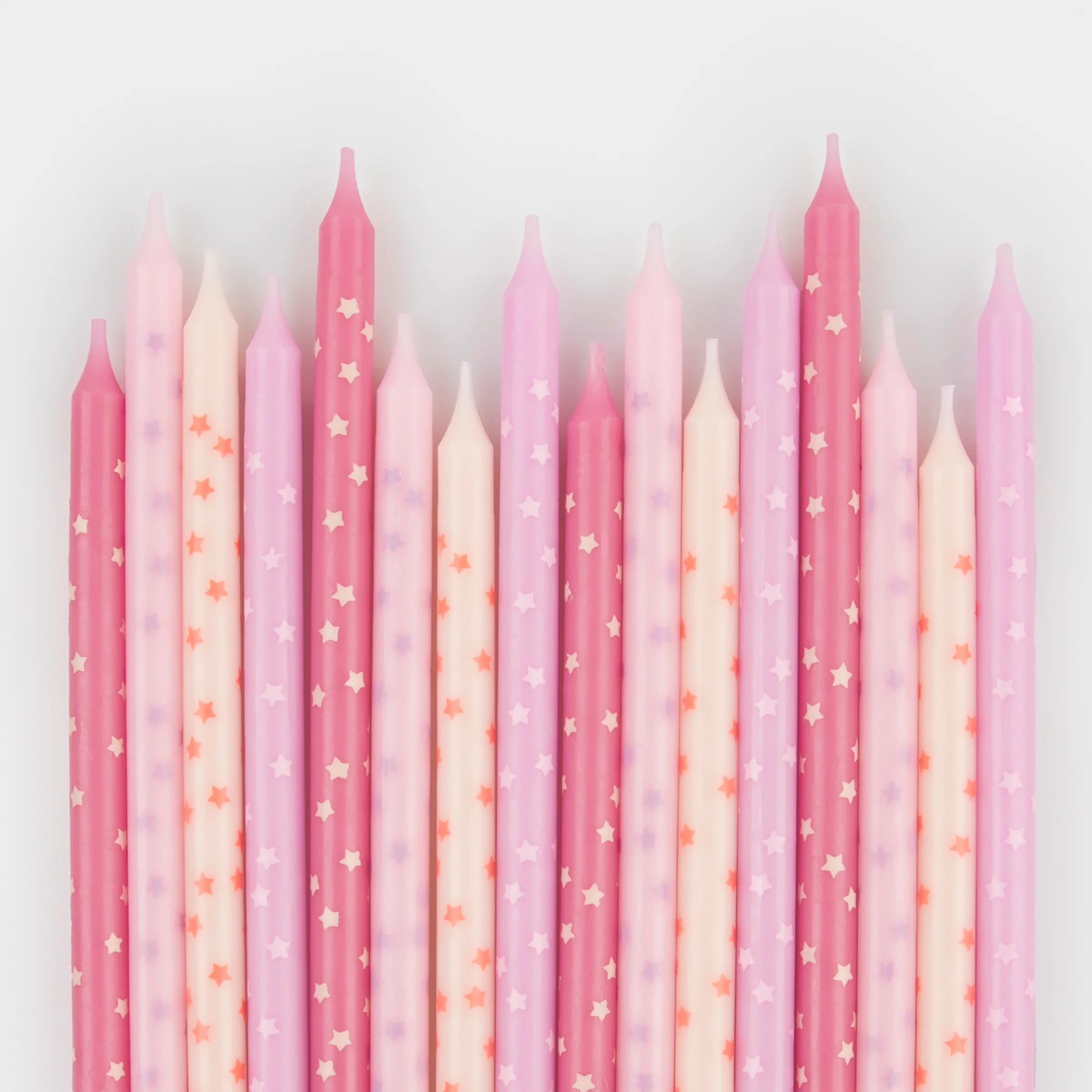 Pink Stars Candles (x 16) - Image 3