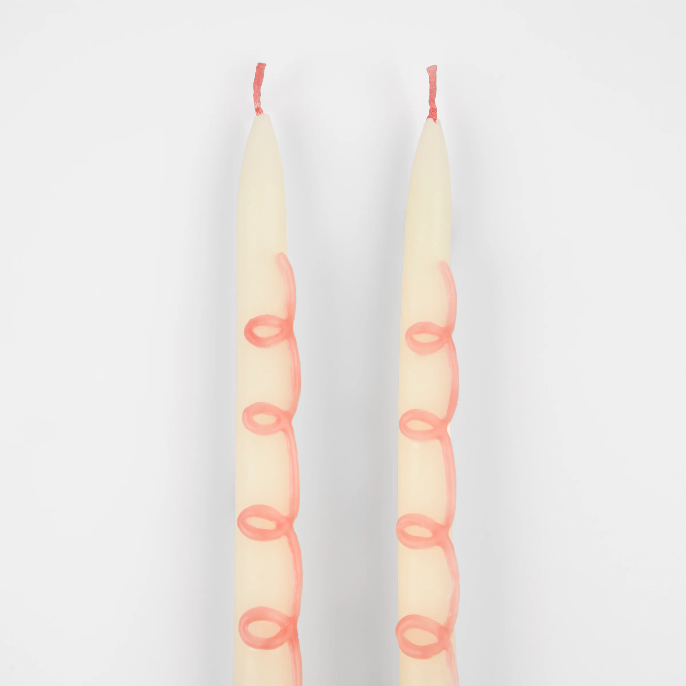 Pink Swirl Taper Candles (x 2) - Image 3
