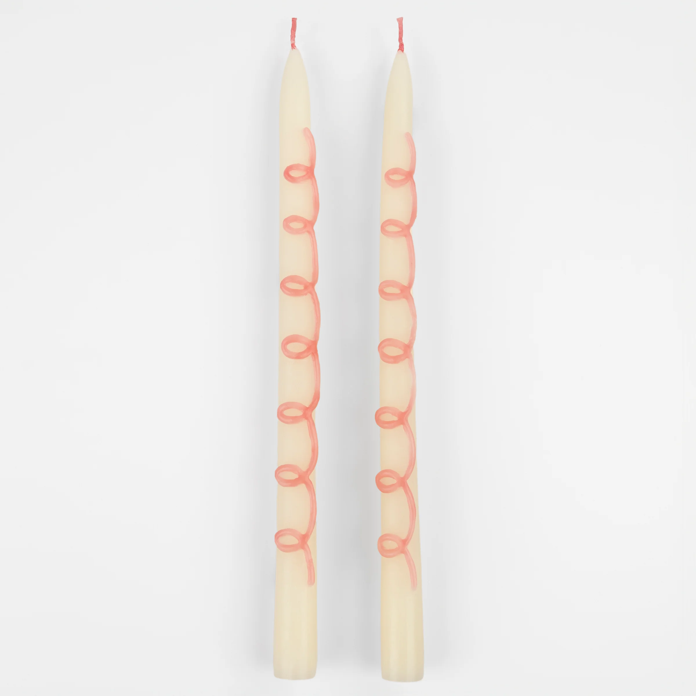 Pink Swirl Taper Candles (x 2) - Image 4