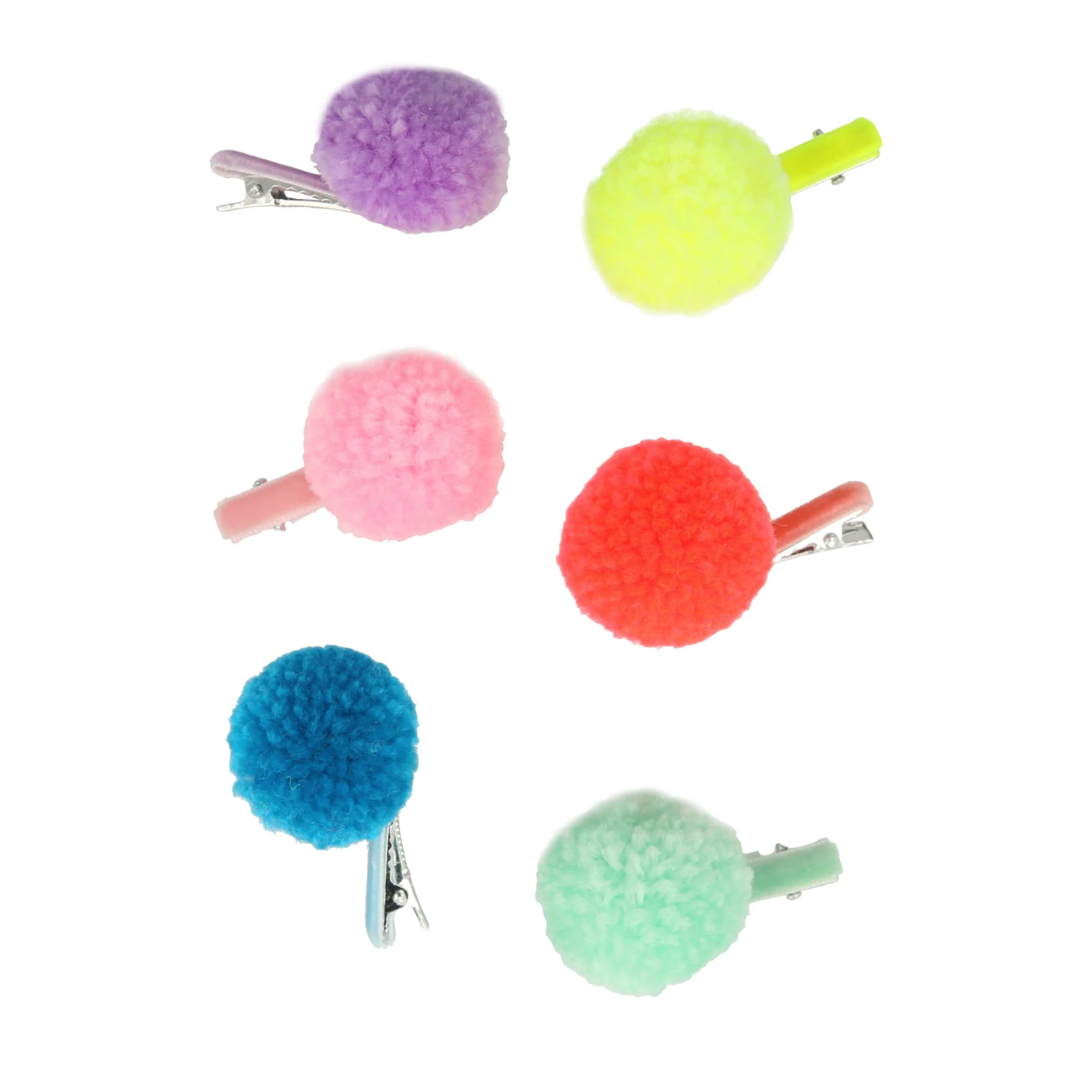 Pompom Unicorn Hair Clips (x 6) - Image 3