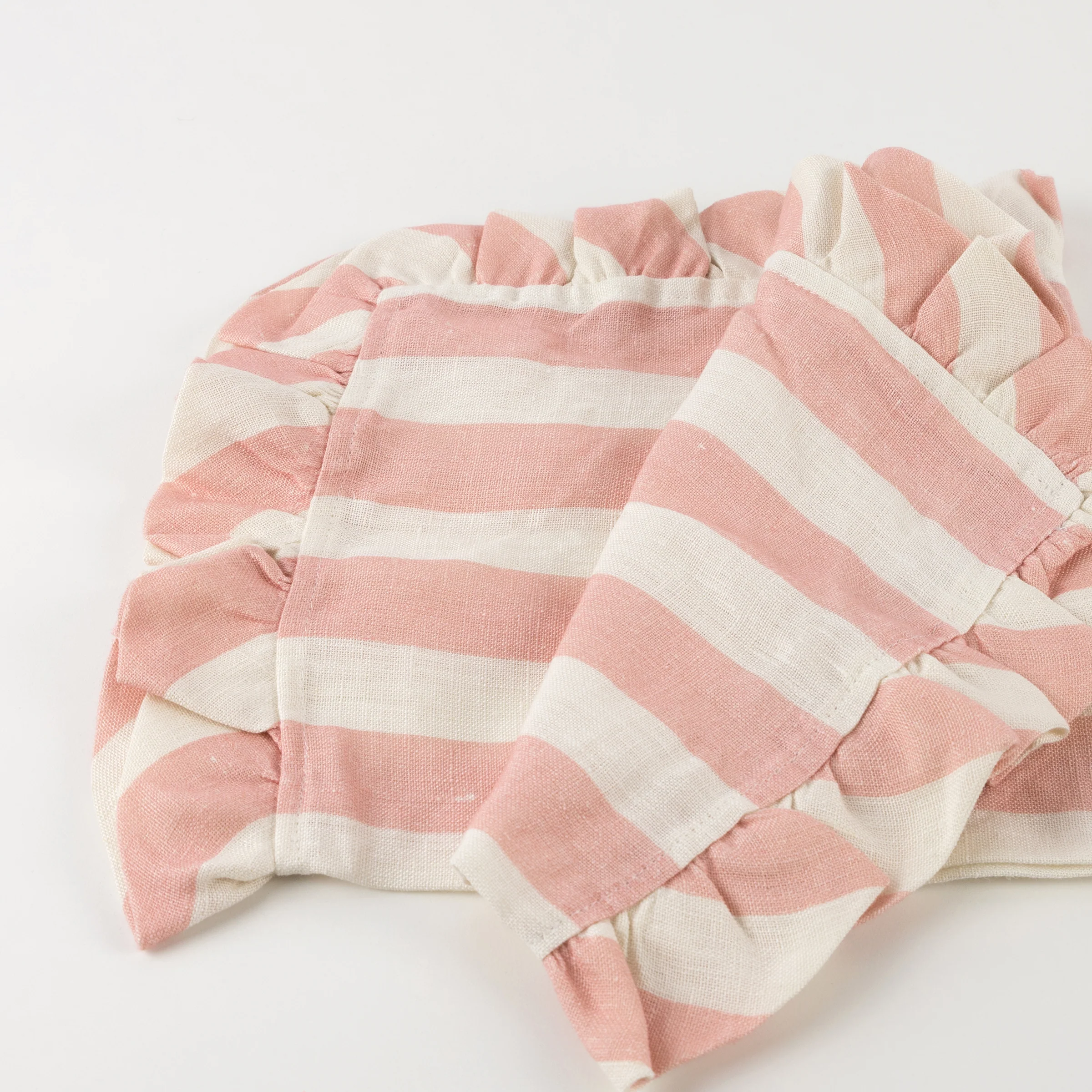 Stripe Ruffle Fabric Napkins (x 4) - Image 4