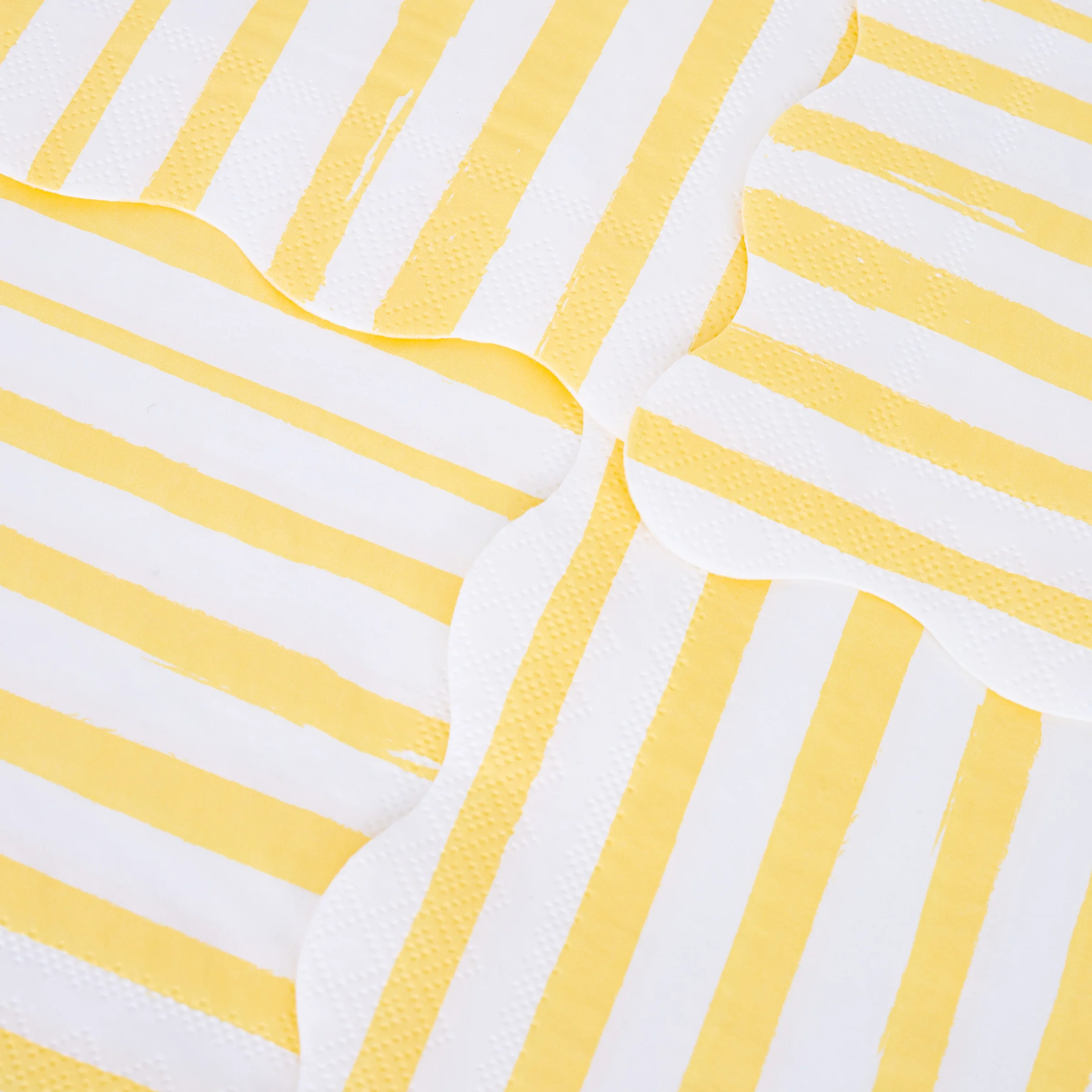Yellow Stripe Large Napkins (x 16) - Image 3
